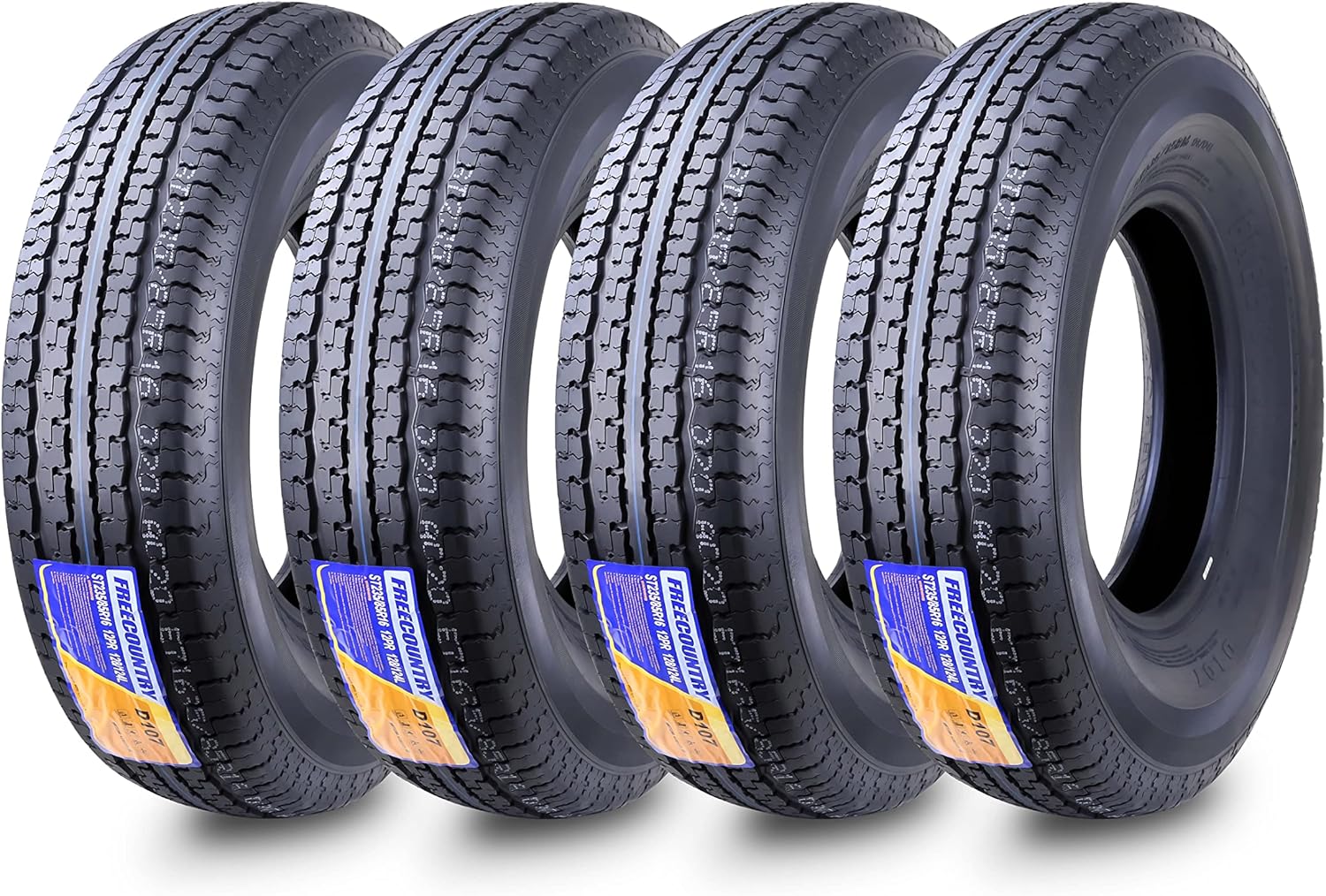 Grand Ride Set of 4 ST225/75R15 Trailer Tires