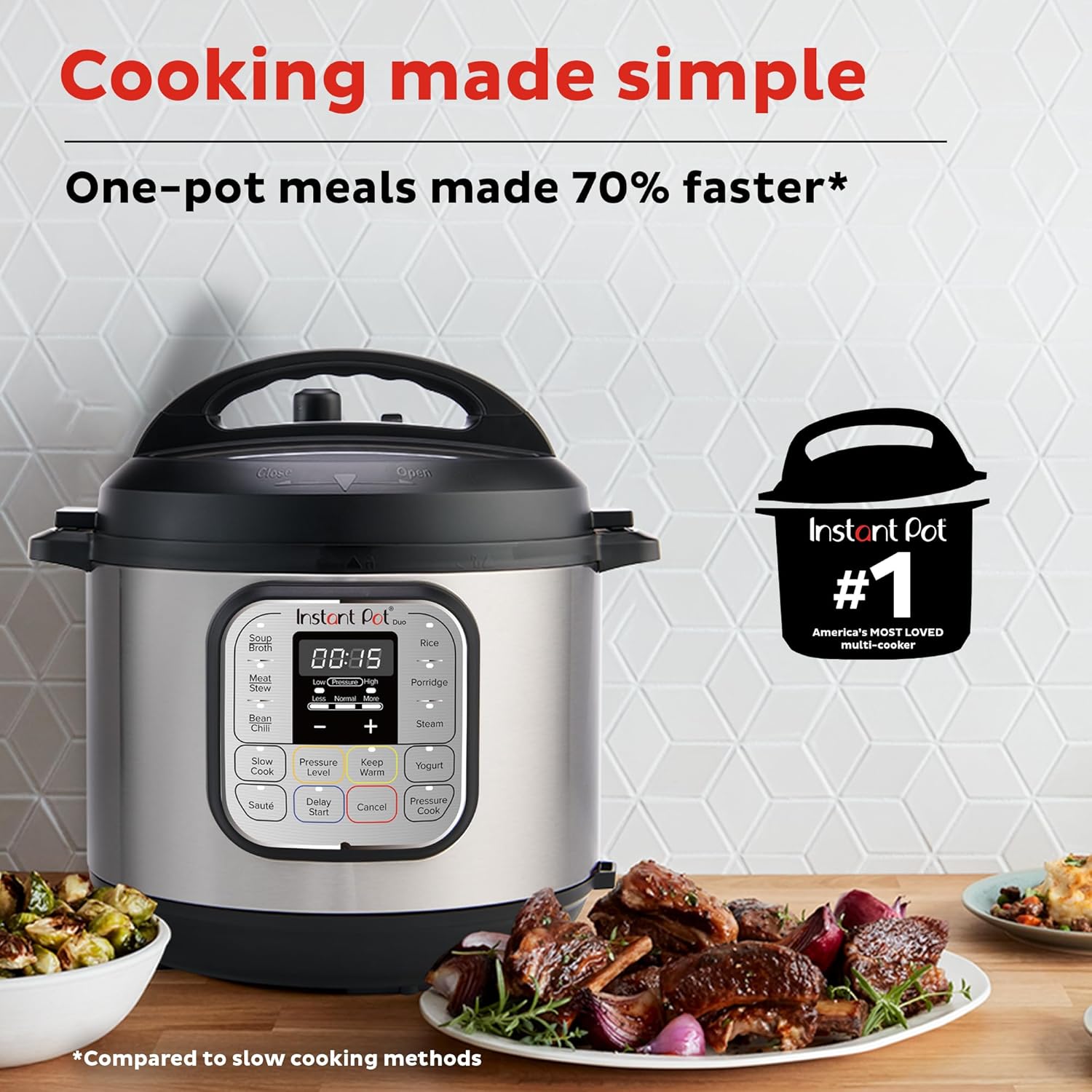 2025 Instant Pot Duo 7-in-1 Mini Electric Pressure Cooker  Slow Rice Cooker  Steamer  Sauté  Yogurt Maker  Warmer & Sterilizer  Includes Free App with over 1900 Recipes  Stainless Steel  3 Quart