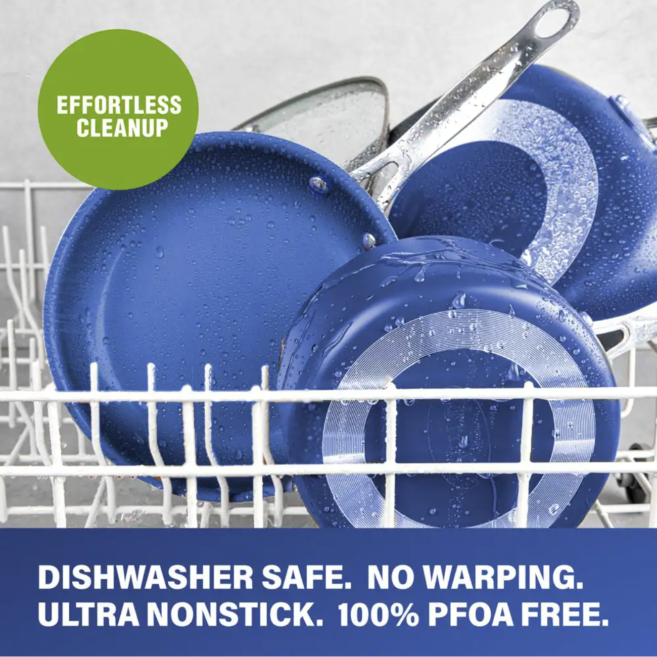 Granitestone Classic Blue 20-Piece Aluminum Ultra-Durable Non-Stick Diamond Infused Cookware and Bakeware Set?? Last Day For Clearance