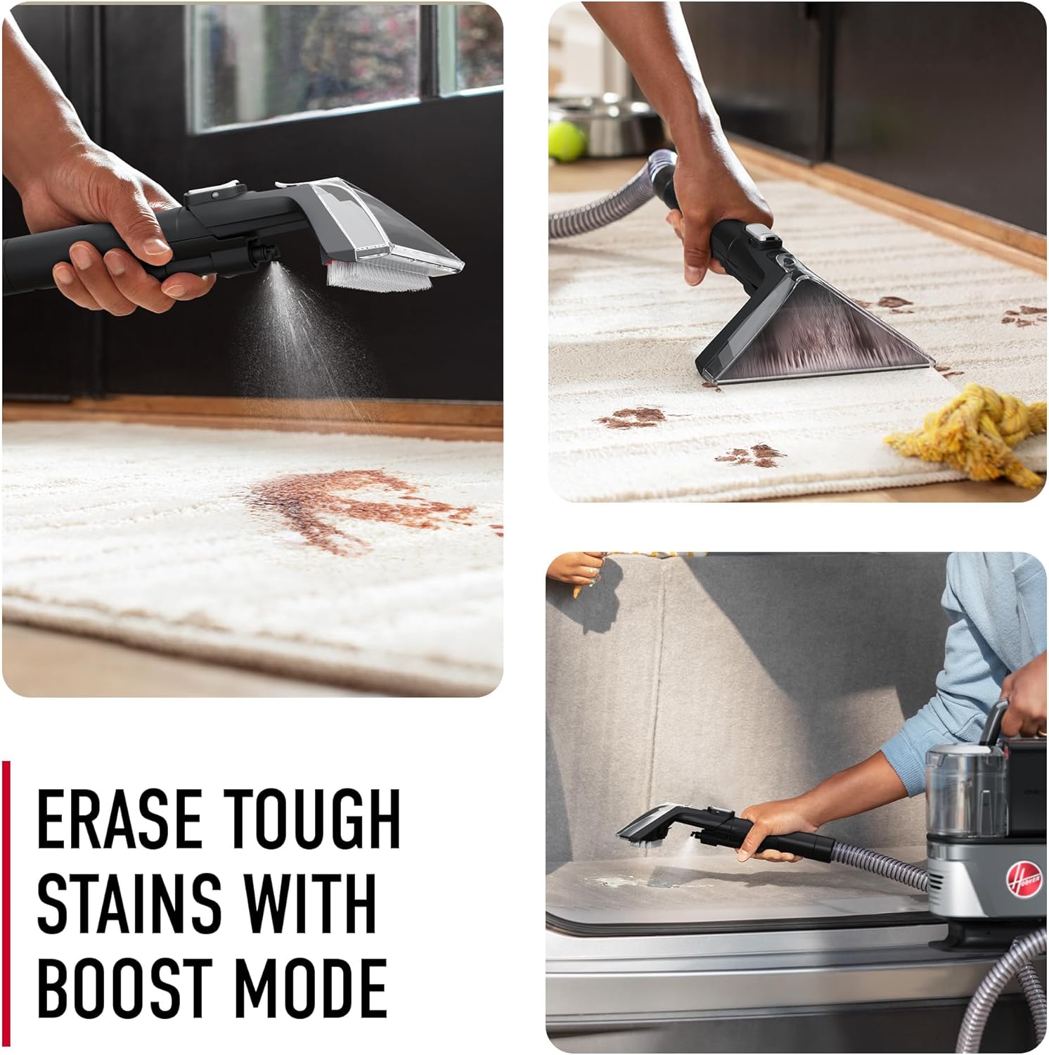 Hoover Cordless Portable Carpet and Upholstery Spot Cleaner, Stain Remover, Powerful Suction