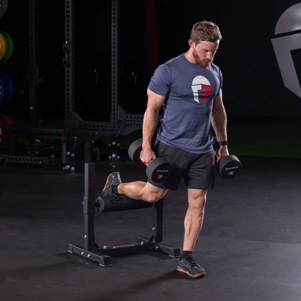 2026 Titan Fitness Single Leg Squat Roller, Stand-Alone Bulgarian Split Squat Lower Body Specialty Machine