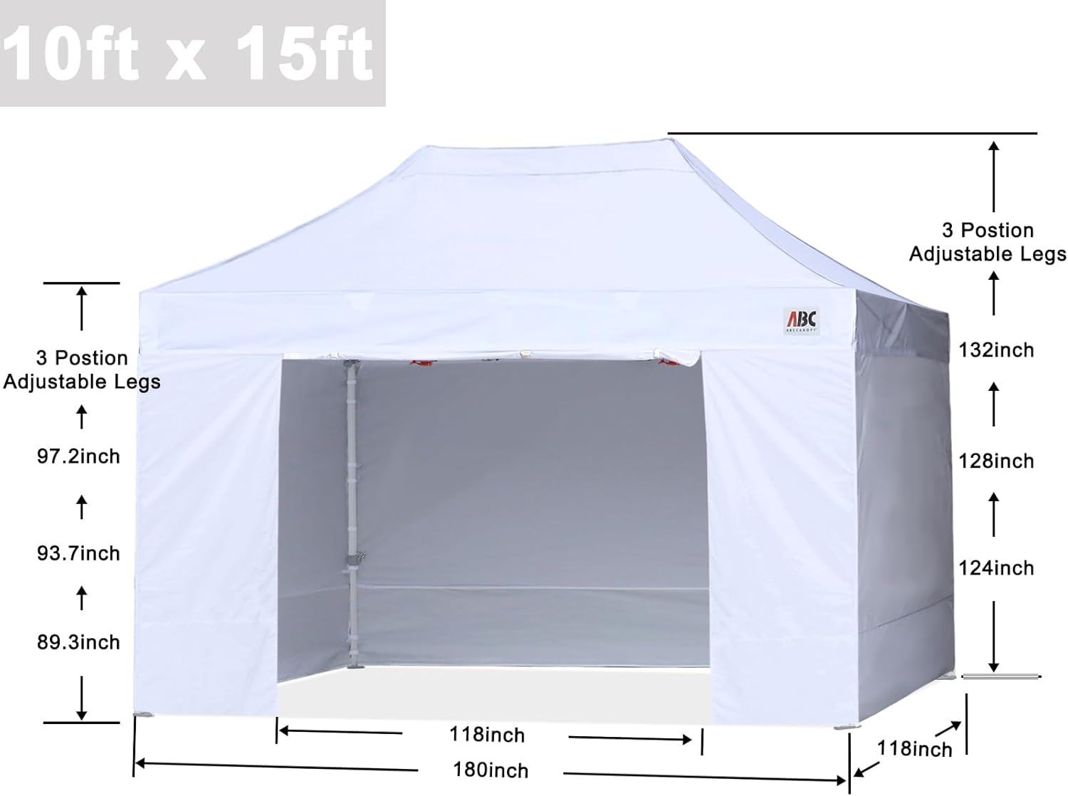 Easy Pop Up Canopy Tent 10×10 with Sidewalls