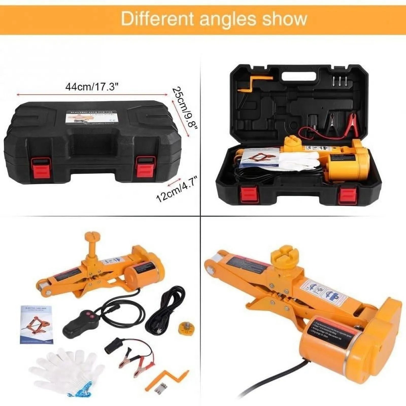 3Ton 12V DC Automotive Car Electric Jack Lifting SUV Van Garage and Emergency Equipment