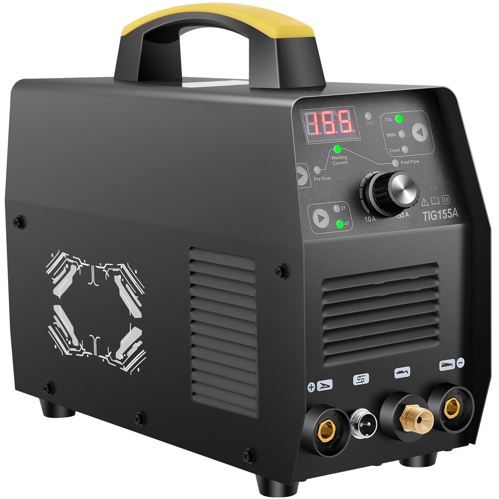 2026 SKYSHALO 155Amp 3 in 1, TIG Welder, 110V High Frequency TIG/Stick/Clean Welding Machine w/ IGBT Inverter, Digital Arc Welder with Torch l, Iron, Mild Steel, Copper, and Nickel