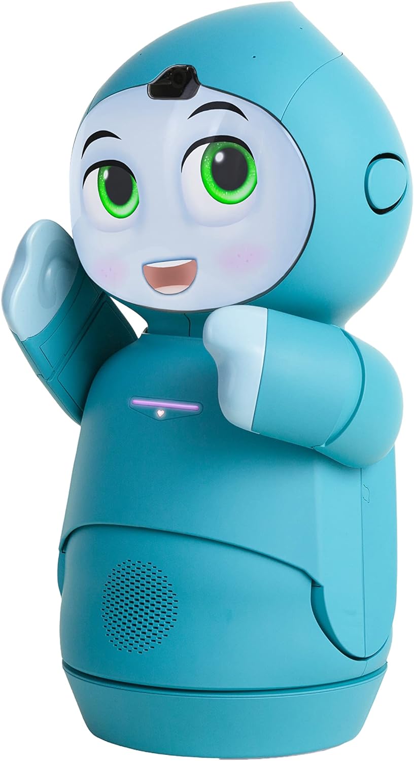Moxie Conversational Learning Robot for Kids 5-10, GPT-Powered AI Technology, Increases Social Confidence, Articulating Arms & Emotion-Responsive Camera, Birthday Gift Boys and Girls