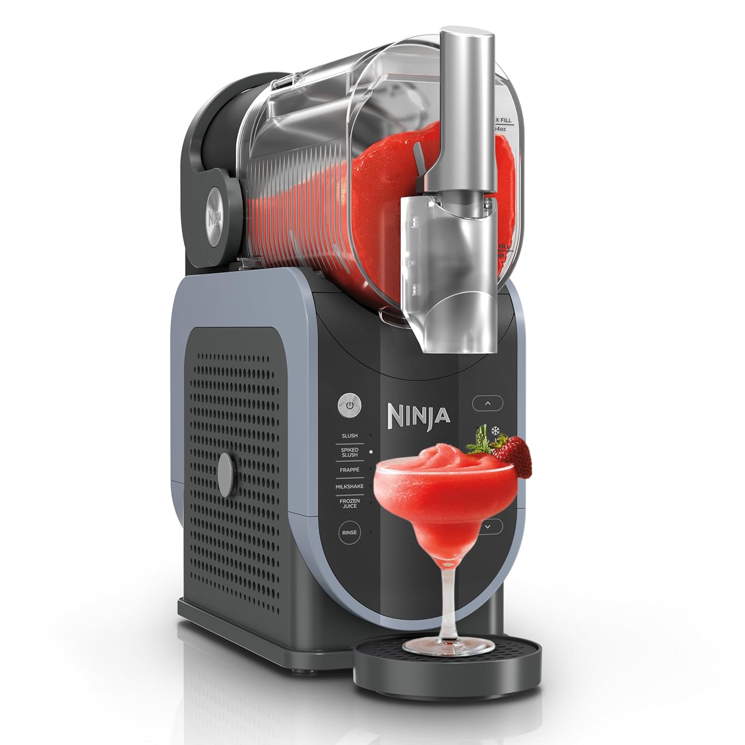 88 oz. Frozen Drink & Slushie Machine, 5 Preset Programs, Margaritas, Frappés, and More, Premium Accents, Black, FS301