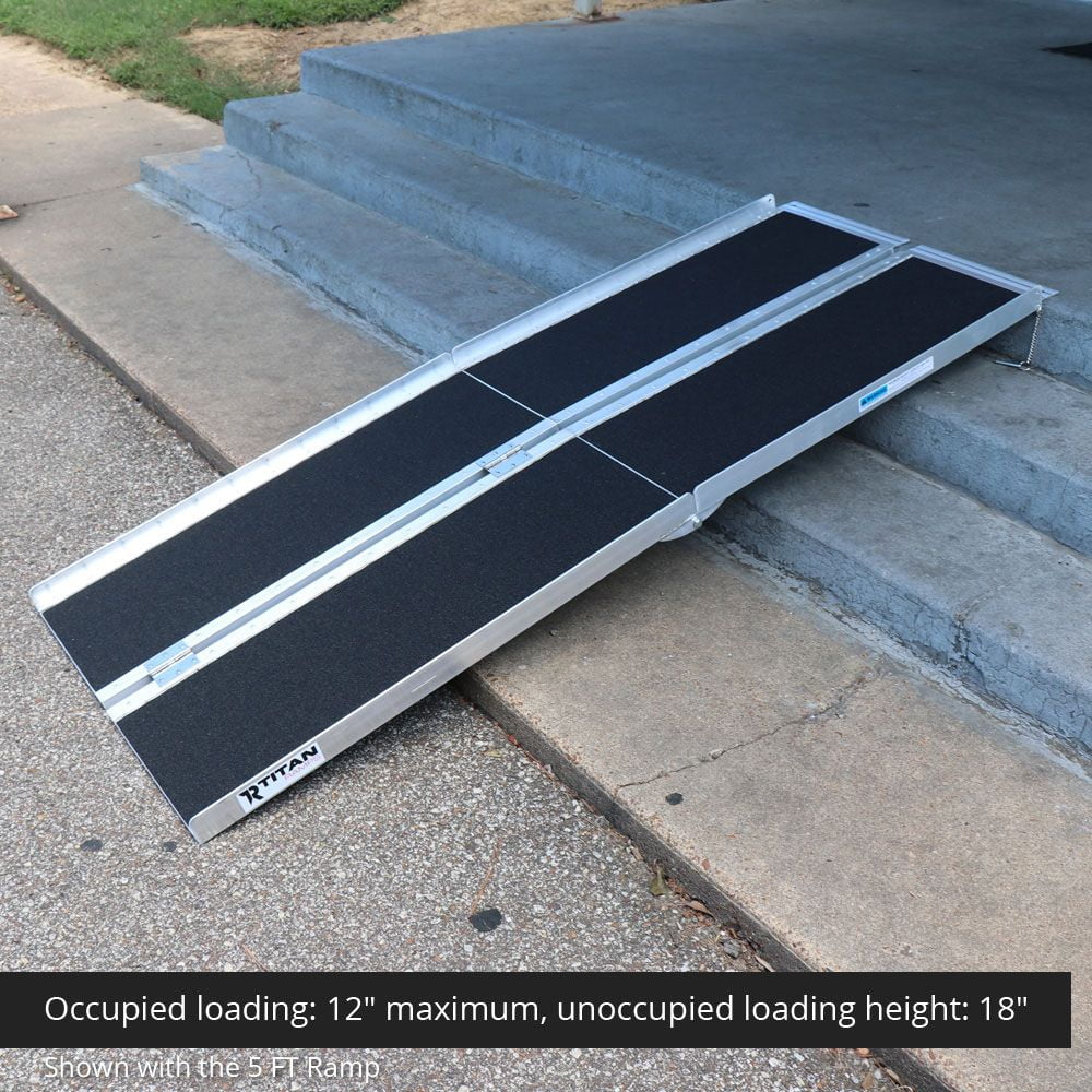 Titan Ramps 6' Multi-Fold Aluminum Wheelchair Ramp - 600 lb. Capacity