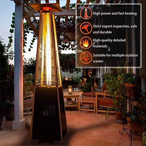2026 2-Sets Pyramid Outdoor Heater Standing, 42,000 Btu Tower Patio Heaters Propane
