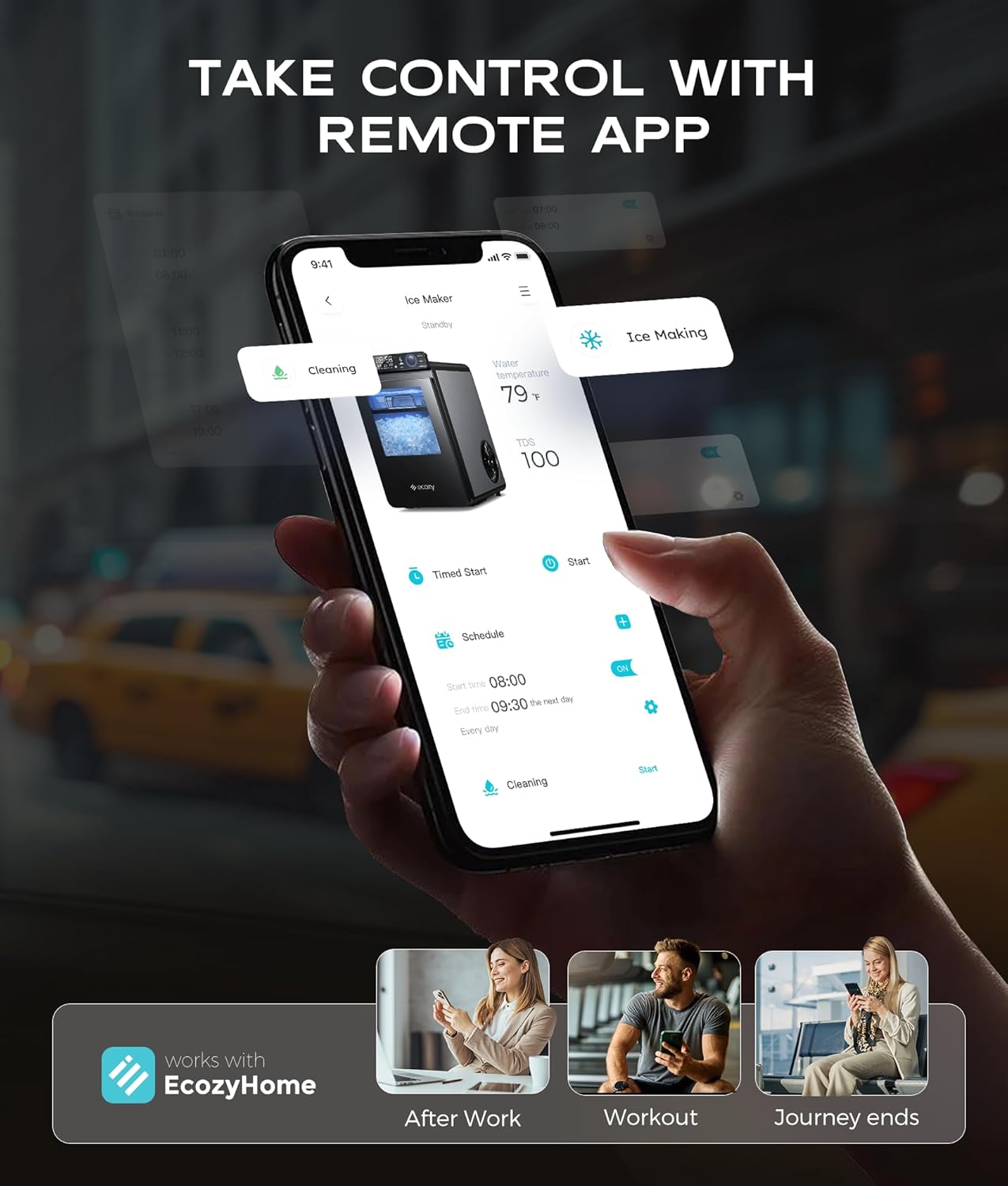 Nugget Ice Maker – Smart Countertop Machine, 44 Lbs/24H