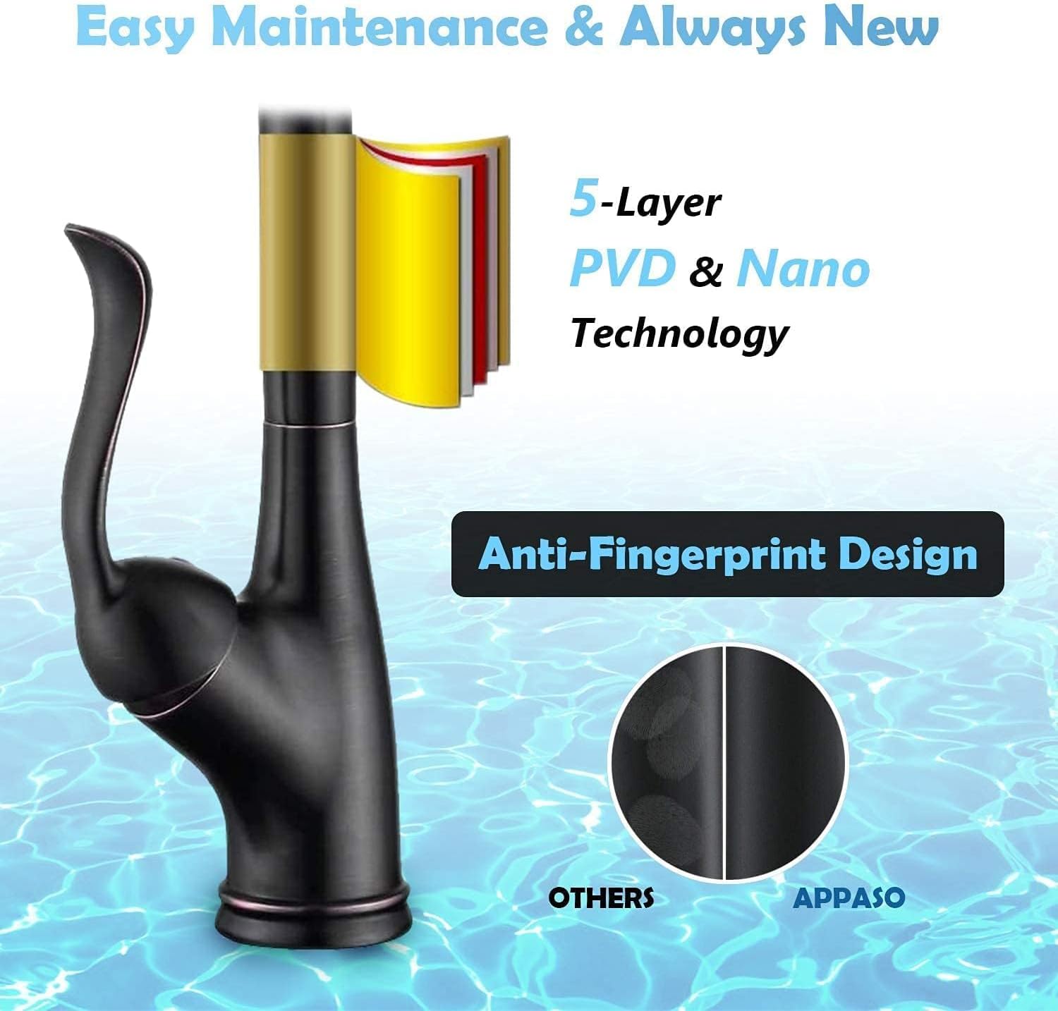 Black Touchless Kitchen Faucet with Soap Dispenser, Motion Sensor Activated Hands-Free Automatic Faucet for Sink with Pull Down Sprayer, Single Handle Smart Faucets for Kitchen Sink