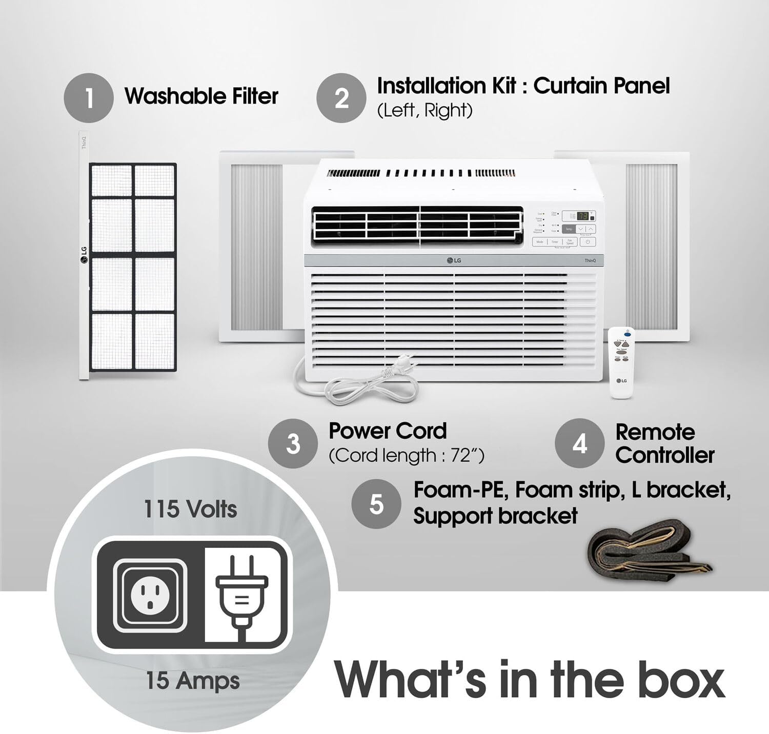 8,000 BTU Window Air Conditioner, Remote & Quiet
