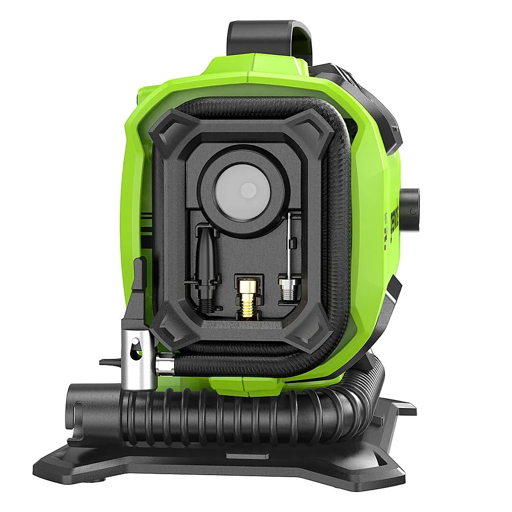 2026 24 Volt Battery Powered 160-PSI Inflator with 2.0 Ah USB-C Battery & Charger - Green