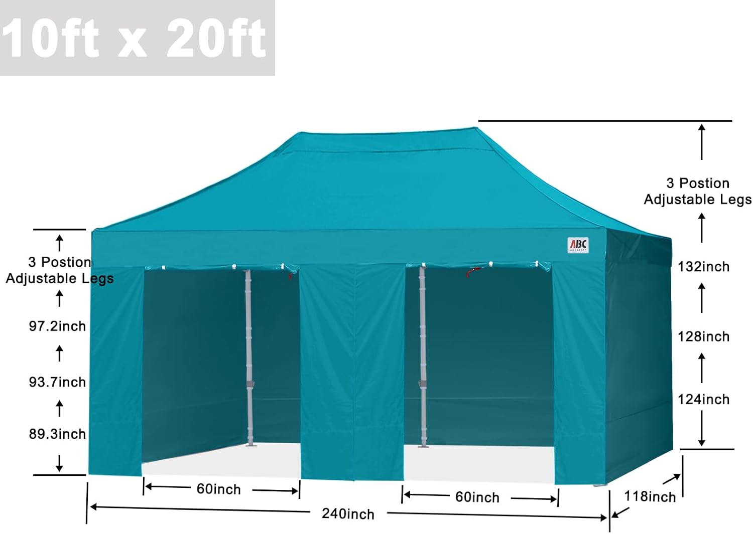 Easy Pop Up Canopy Tent 10×10 with Sidewalls
