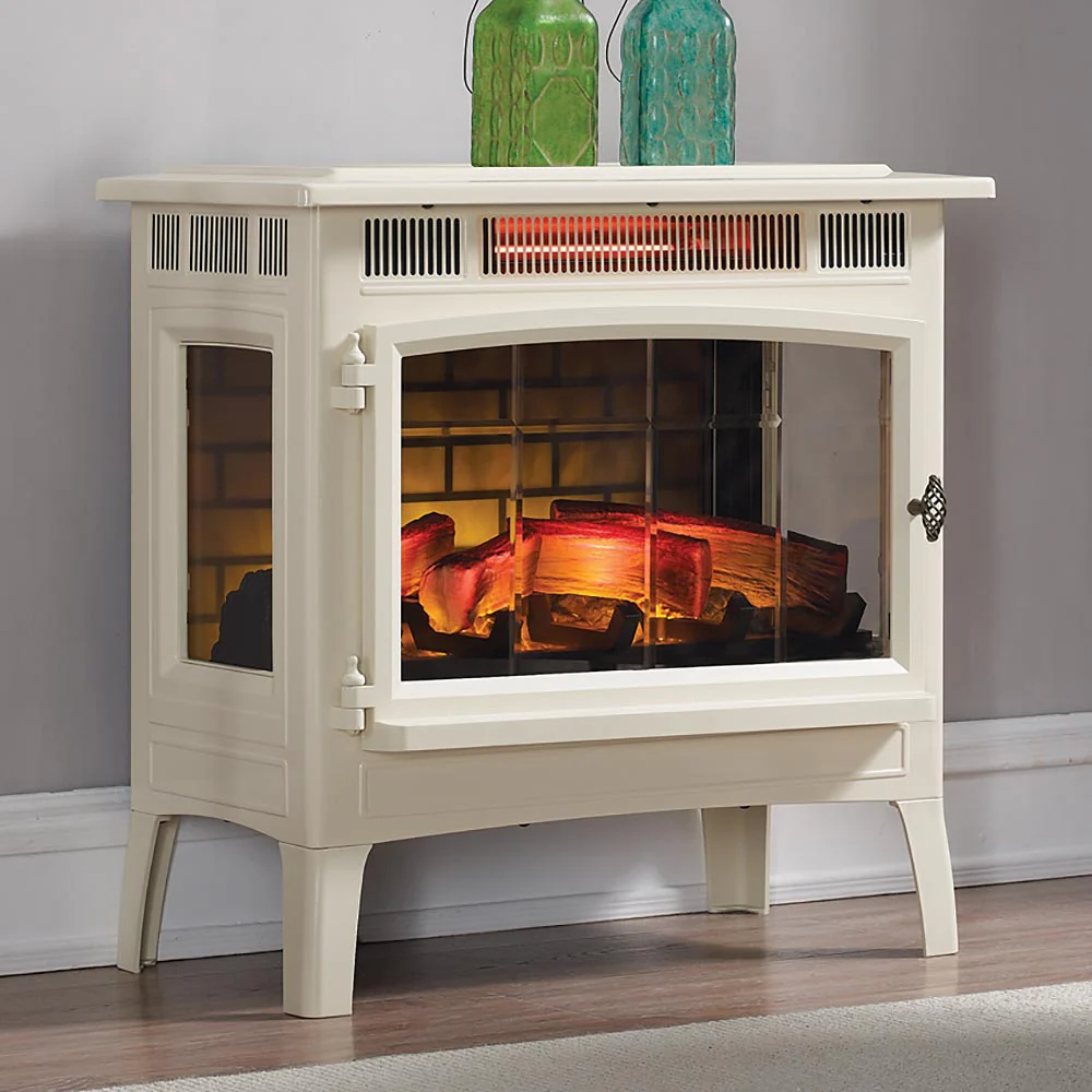 2026 Duraflame 3D Cream Infrared Electric Fireplace Stove with Remote Control - DFI-5010-04
