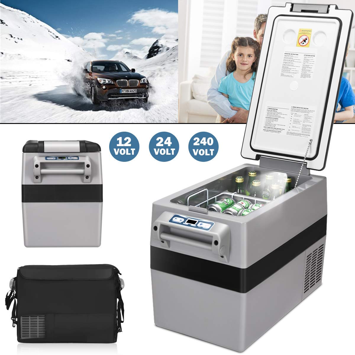 2025 44 Quart Portable Refrigerator/Freezer Compact Vehicle Car