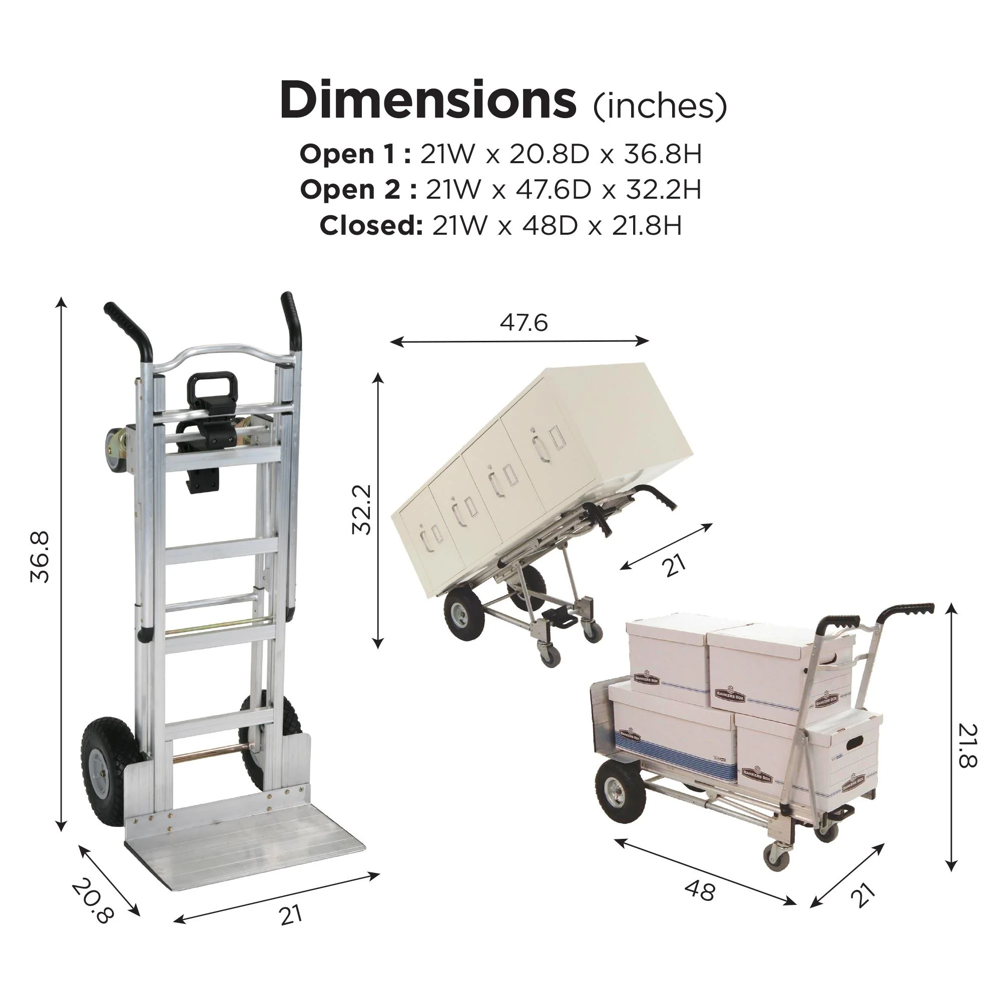 3-in-1 Assist Series Aluminum Hand Truck
