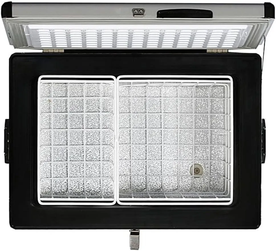 FM-65G 65 Quart Portable Refrigerator and Deep, AC 110V/ DC 12V, Real Chest Freezer for Car, Home, Camping, and RV with-8°F to 50°F Temperature Range, Gray, One Size