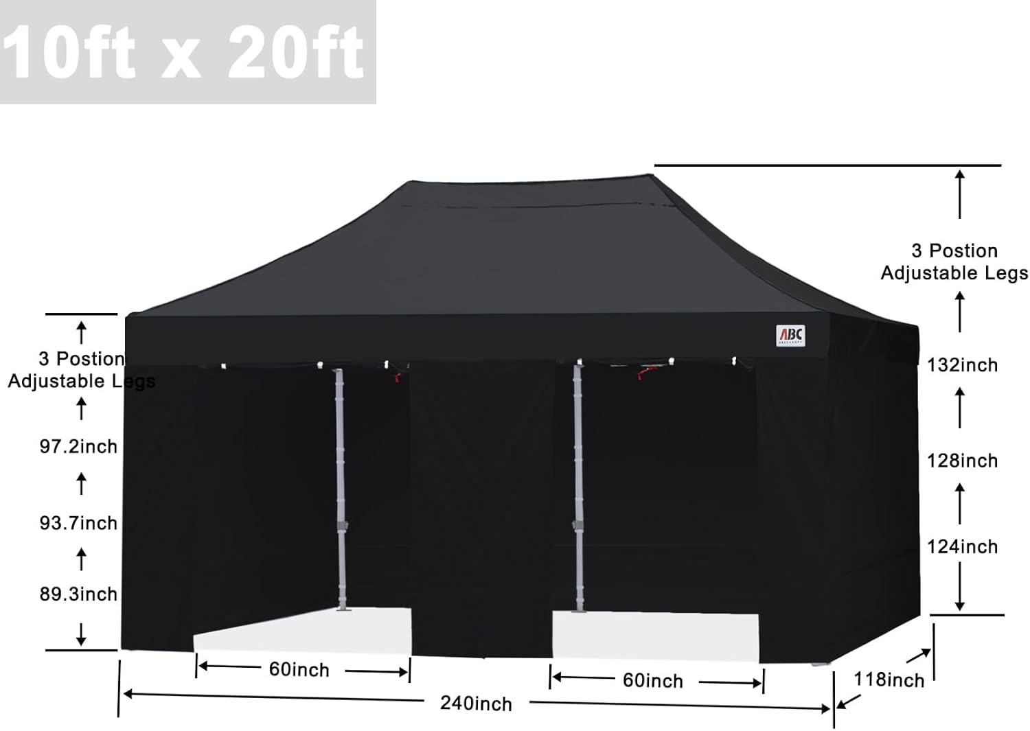 Easy Pop Up Canopy Tent 10×10 with Sidewalls