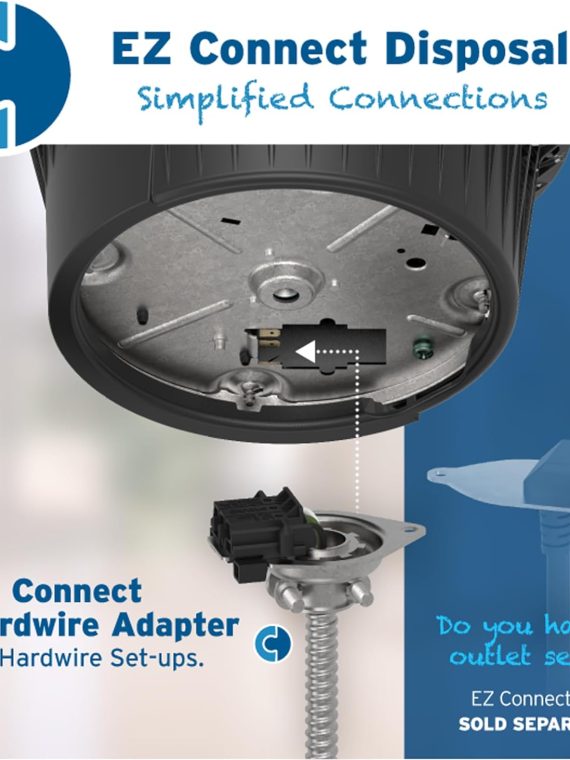 EVOLUTION 0.75HP 3/4 HP, Advanced Series EZ Connect Continuous Feed Food Waste Garbage Disposal, Gray – Advanced Series with EZ Connect