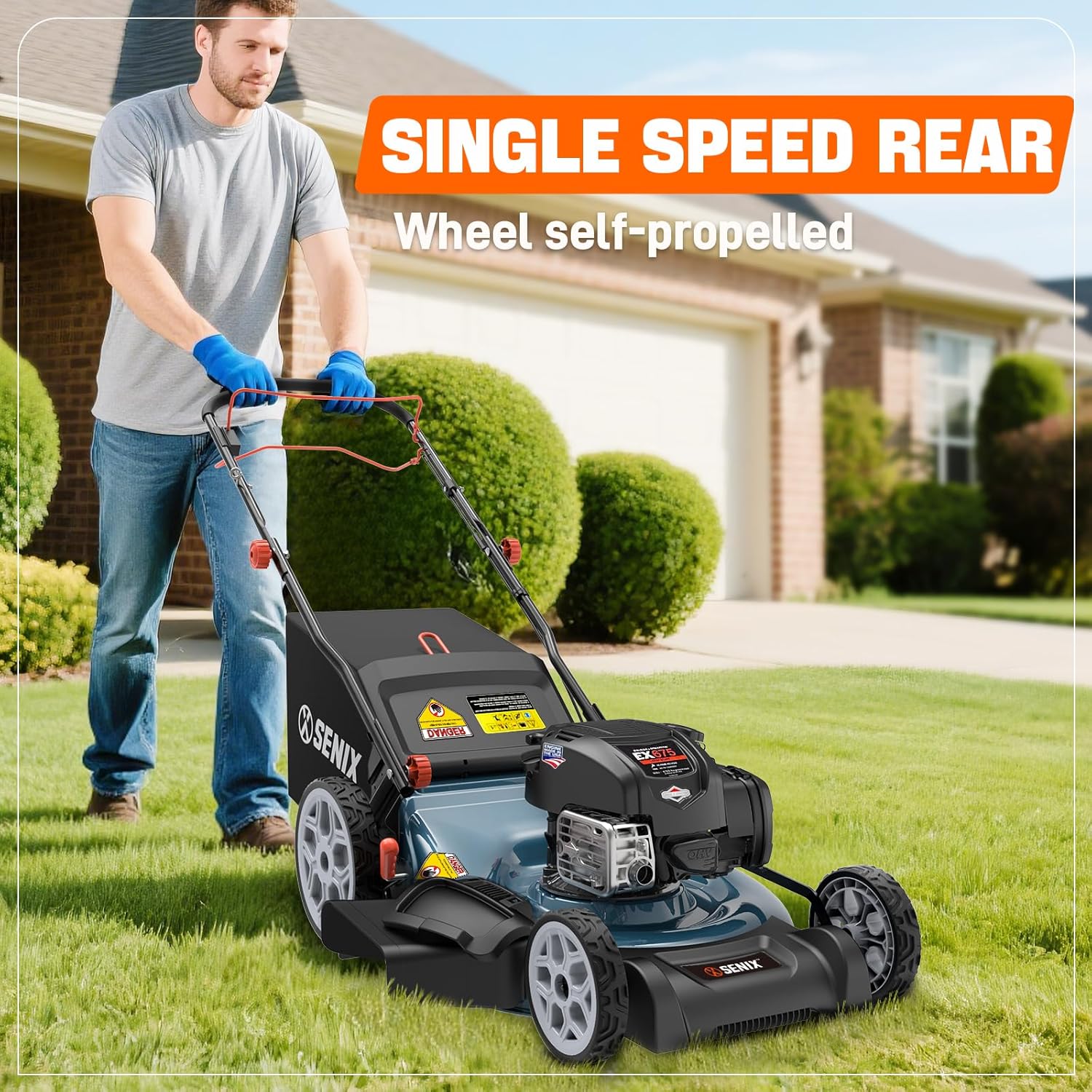 20-Inch Gas Lawn Mower with 125cc Briggs Engine