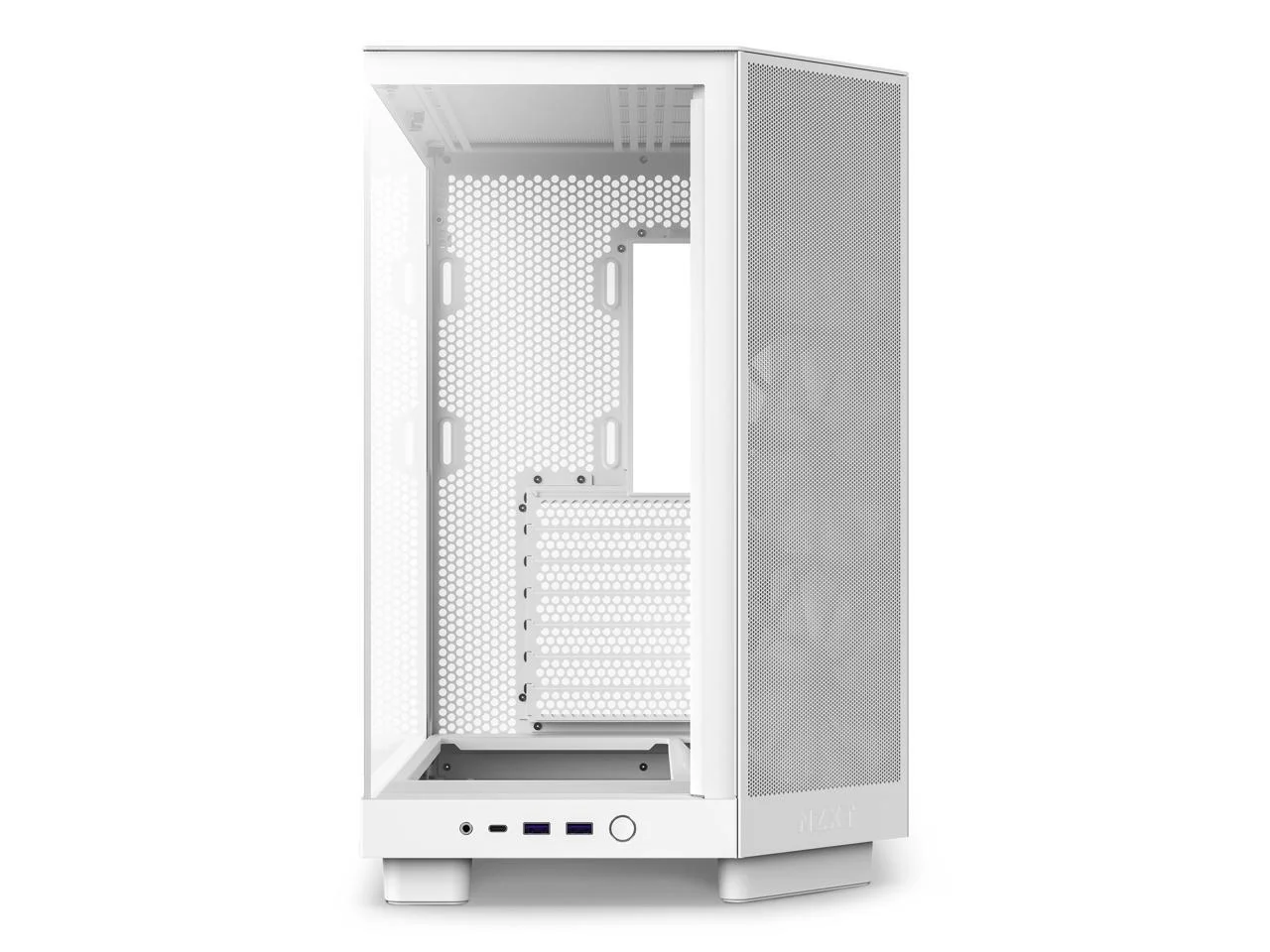 2026 NZXT H6 FLOW Compact Dual-Chamber Mid-Tower Airflow Case, White, CC-H61FW-01