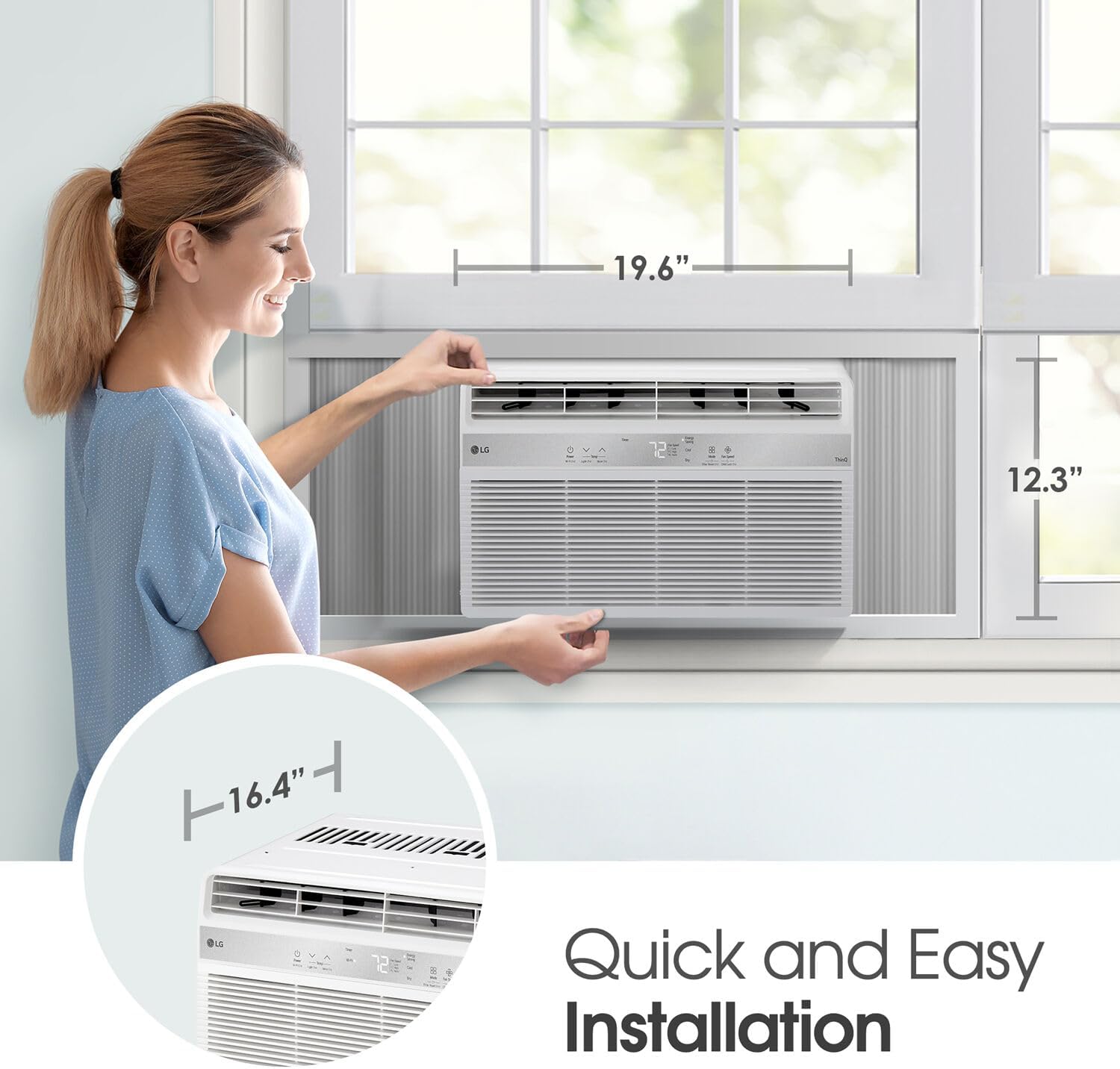 8,000 BTU Window Air Conditioner, Remote & Quiet