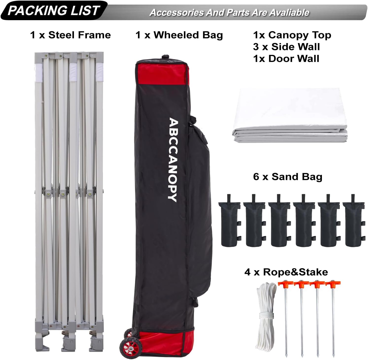 Easy Pop Up Canopy Tent 10×10 with Sidewalls