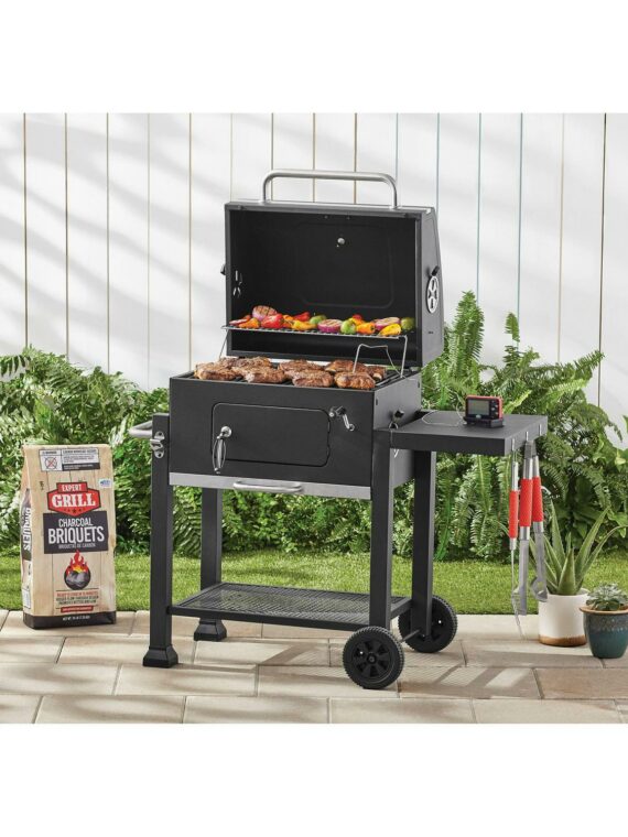 Expert Grill Heavy Duty 24-inch Charcoal Grill, Black