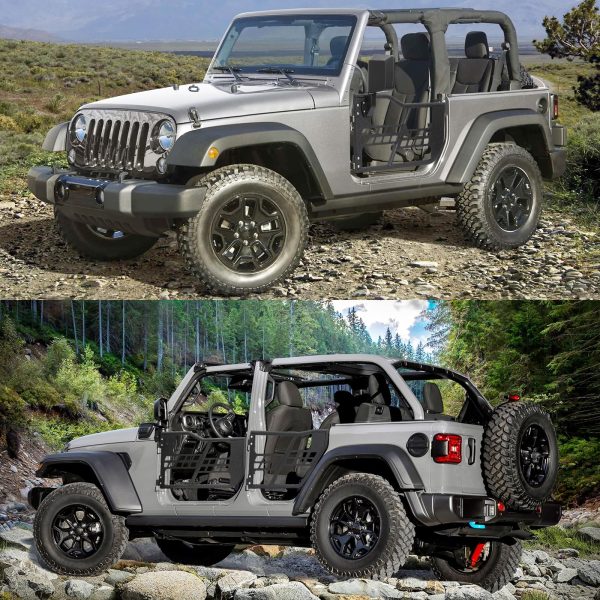 2026 Off Road Safari Tubular Doors Compatible with 2018-2023 Wrangler JL 4 Door – Set of 4 Fat Tube Half Doors for Adventure