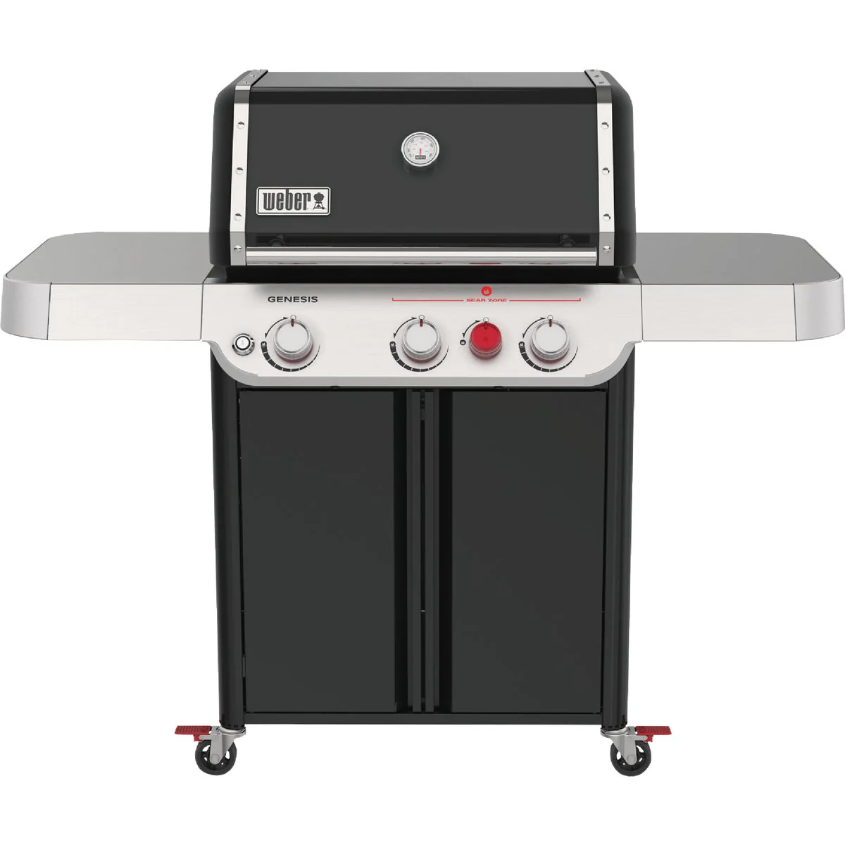 2026 Weber Genesis E-325 3-Burner Propane Grill with Extra-Large Sear Zone, PureBlu Burners & Porcelain-Enamel Grates – Black