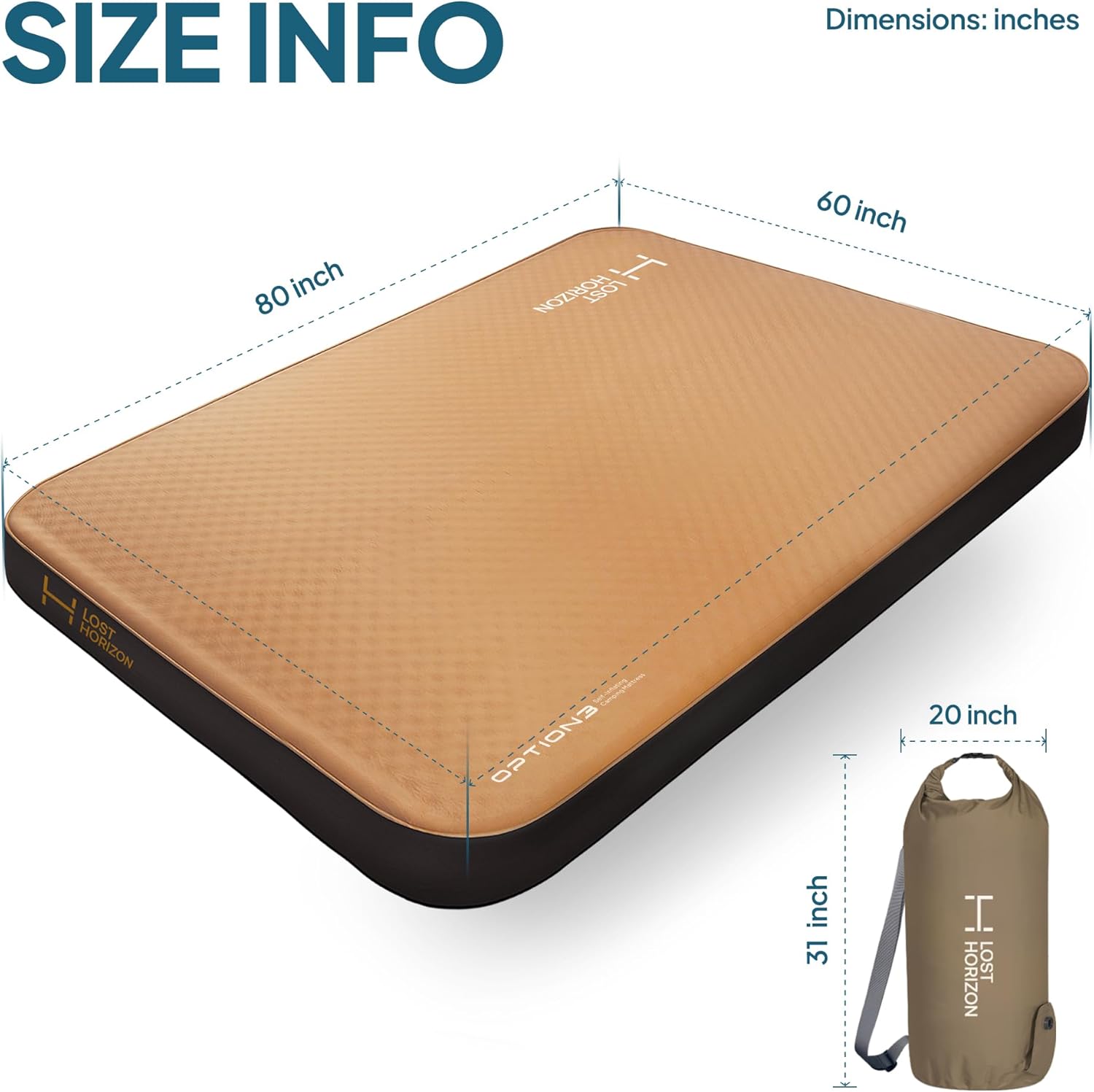 Air & Foam Camping Mattress, 4.5′′ Self-Inflating Pad