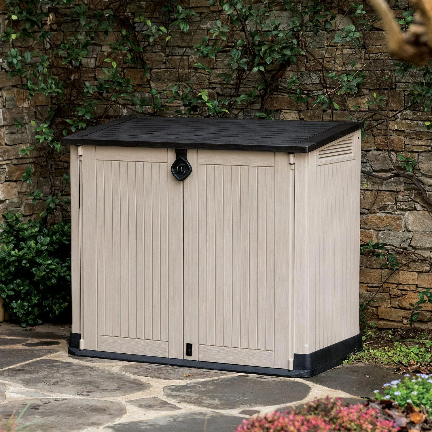 2026 Keter Store-It-Out Midi 30-Cu Ft All-Weather Resin Storage Shed, Beige