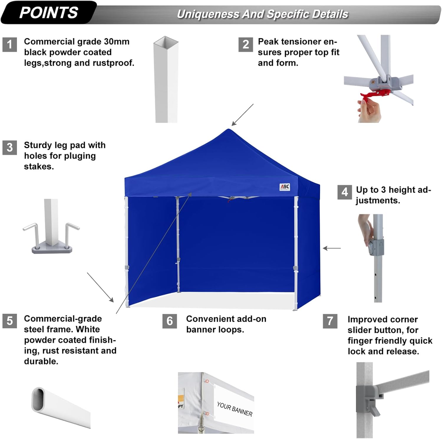 Easy Pop Up Canopy Tent 10×10 with Sidewalls