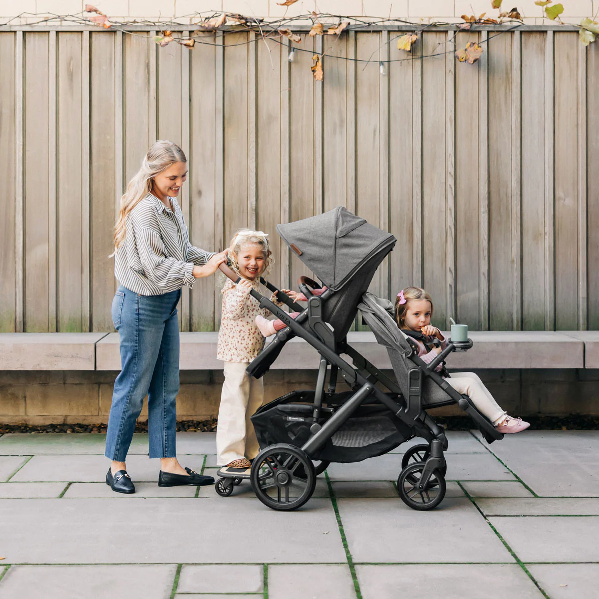 2026 UPPAbaby VISTA V2 RumbleSeat V2+ – Enhanced Double Stroller Seat with Adjustable Footrest & Canopy