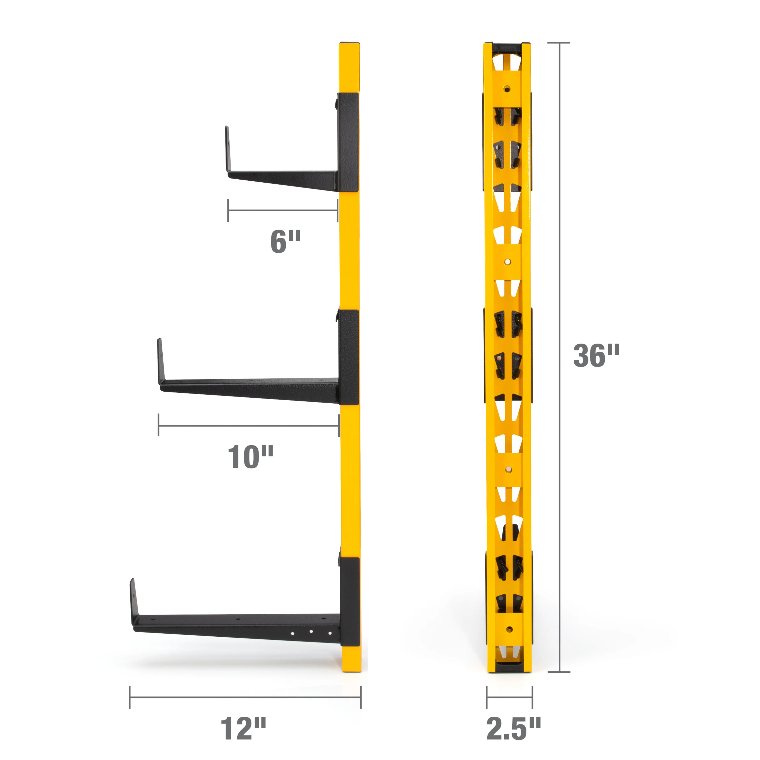 3-Piece Wall Mount Cantilever Rack