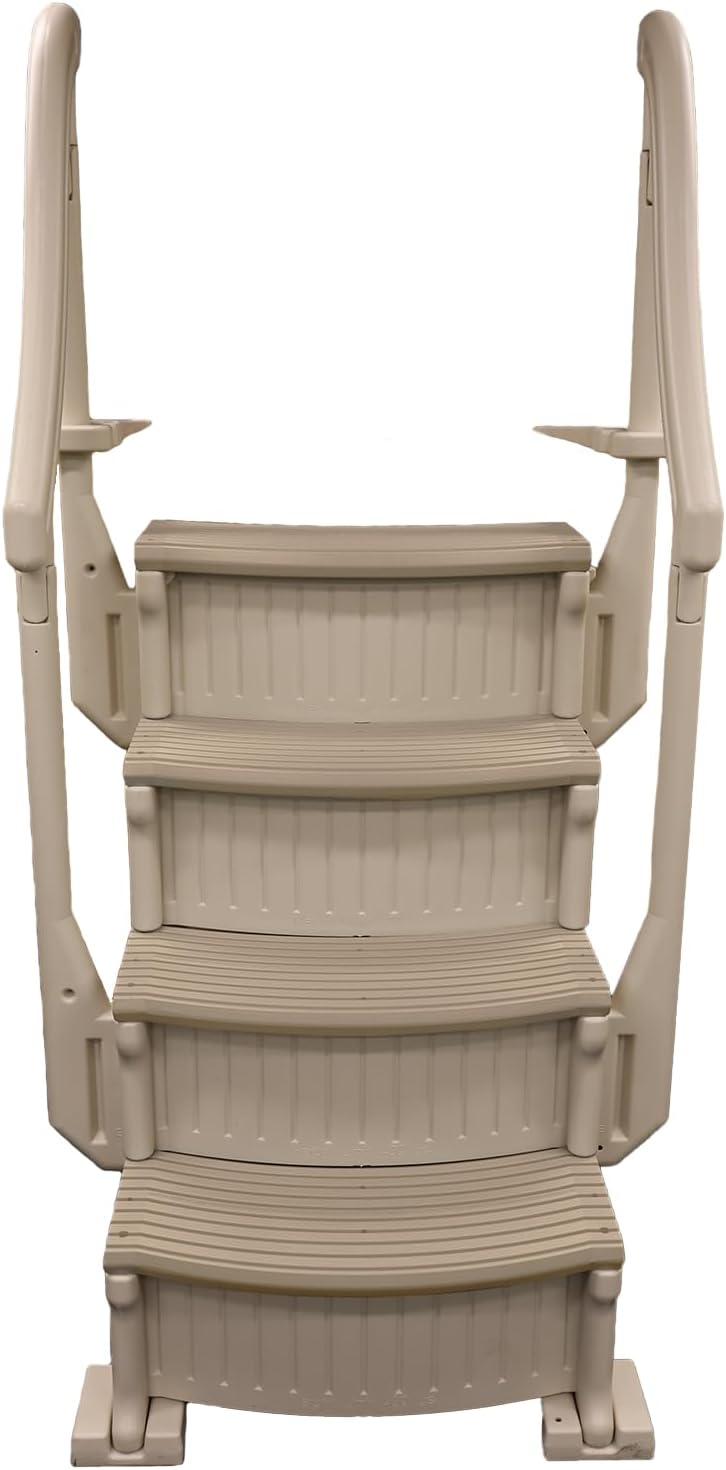 Confer Plastics Curve CCX-AG Pool Step with Grey Treads