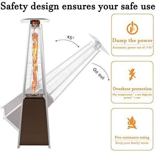 2026 2-Sets Pyramid Outdoor Heater Standing, 42,000 Btu Tower Patio Heaters Propane