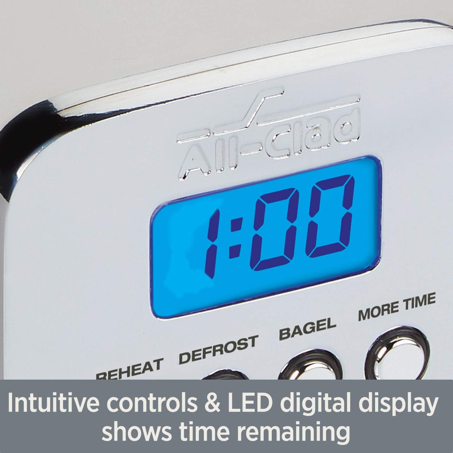 All-Clad 10942223917 Stainless Steel Digital Toaster with Extra Wide Slot, 4-Slice, Silver – 2-Slice