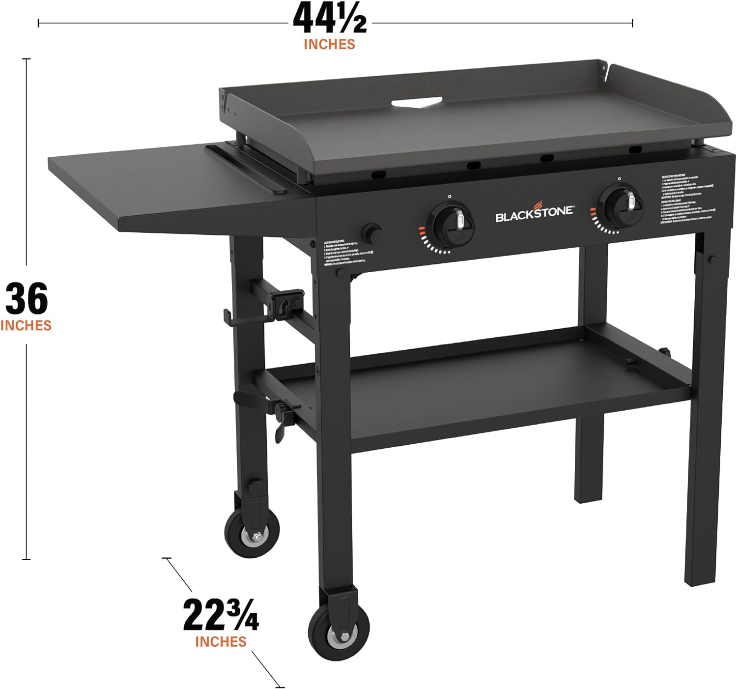 Flat Top Gas Grill Griddle 2 Burner Propane 28 Inch