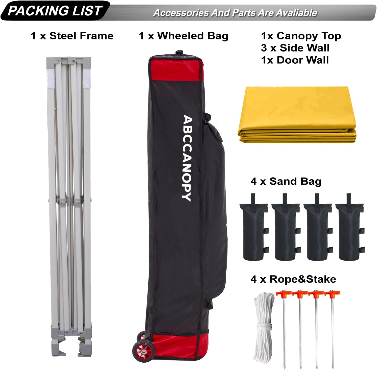 Easy Pop Up Canopy Tent 10×10 with Sidewalls