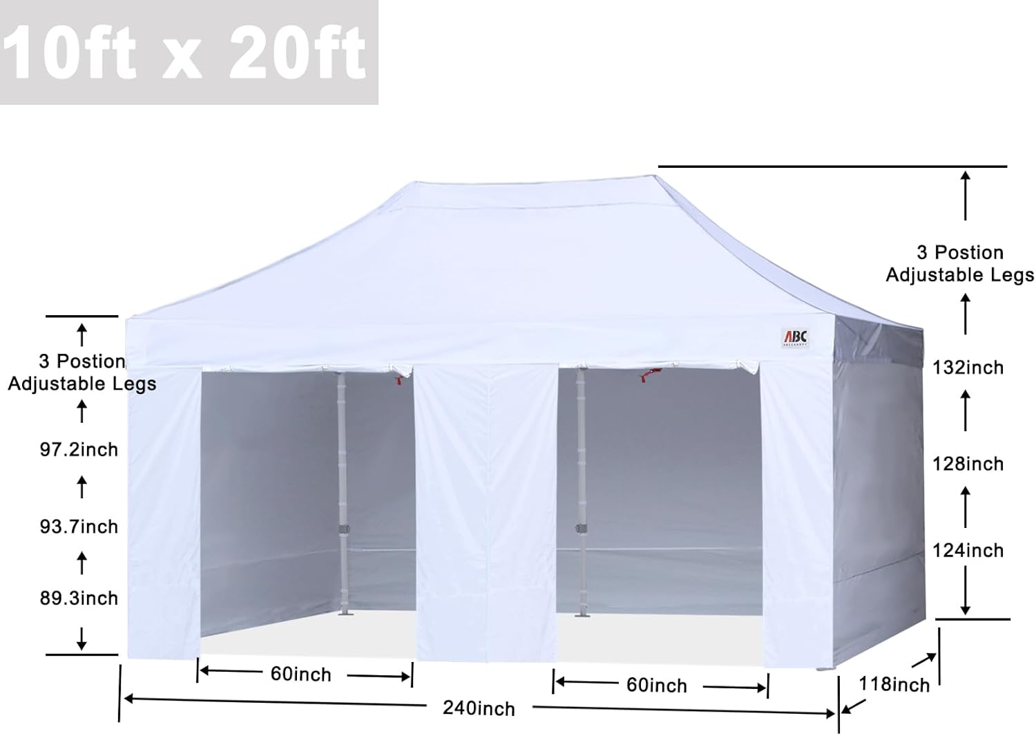 Easy Pop Up Canopy Tent 10×10 with Sidewalls