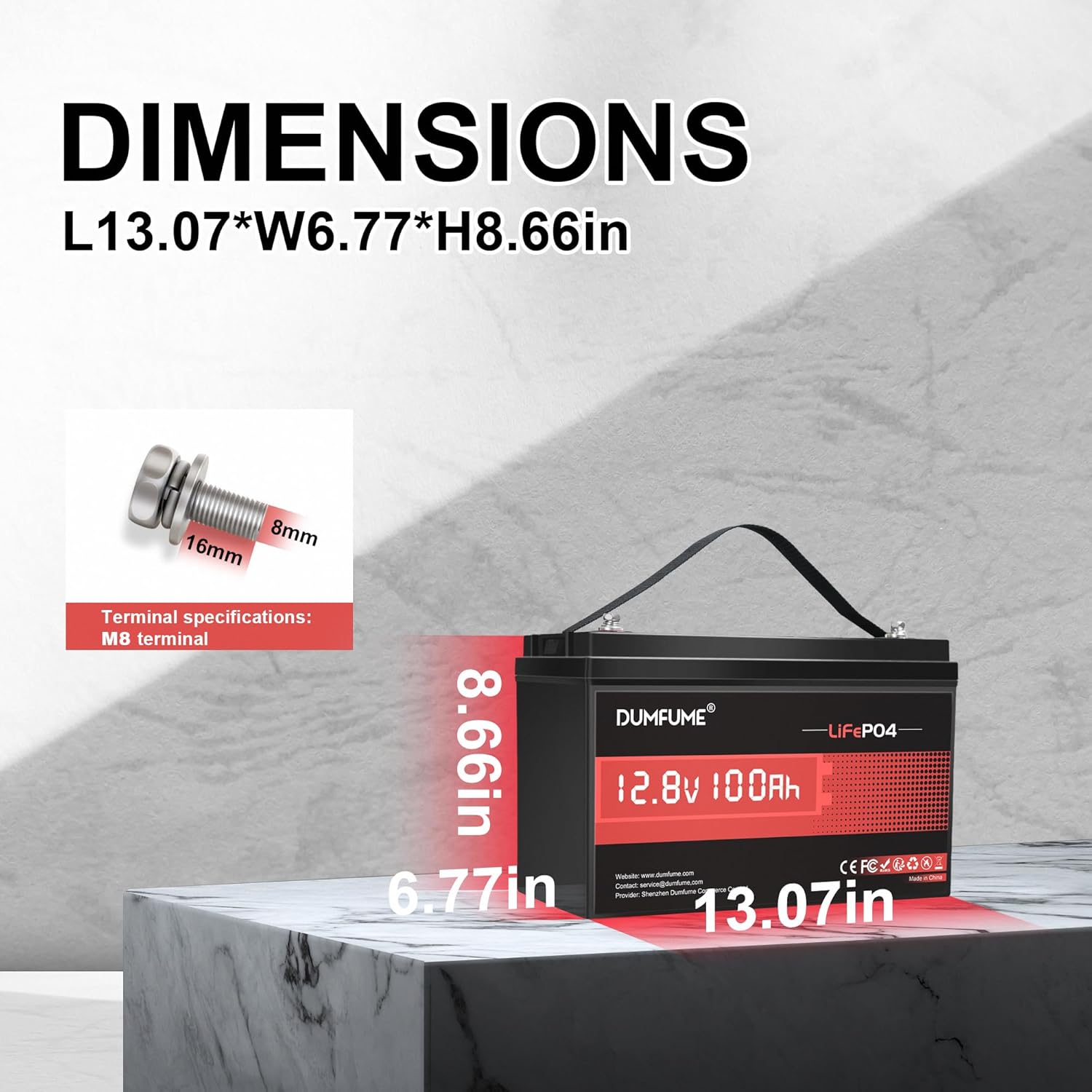 12V 300Ah Lithium LiFePO4 Battery with 200A BMS