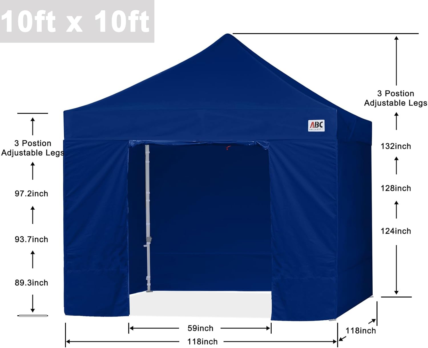 Easy Pop Up Canopy Tent 10×10 with Sidewalls