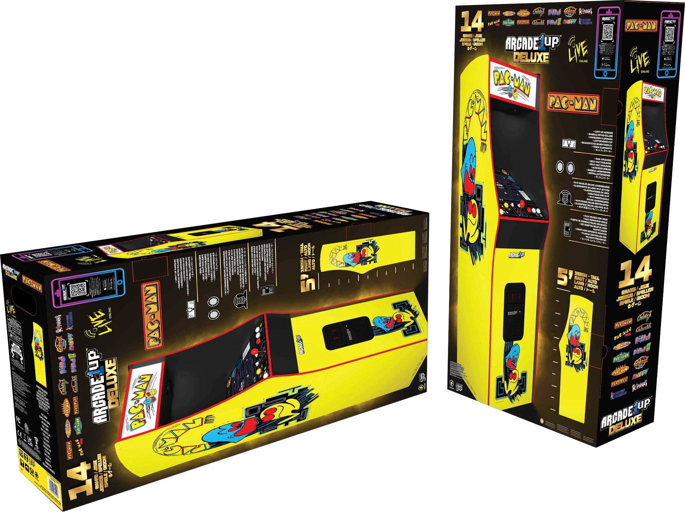 Arcade1Up – PAC-MAN Deluxe Arcade Machine – Yellow