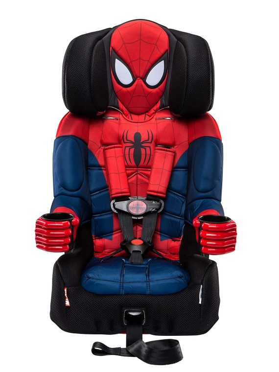2025 KidsEmbrace Marvel Spider-Man 2-in-1 Forward-Facing Booster Car Seat LATCH | 5-Point Harness Booster 22-65lbs converts to Belt-Positioning Booster 40-100lbs | Adjustable