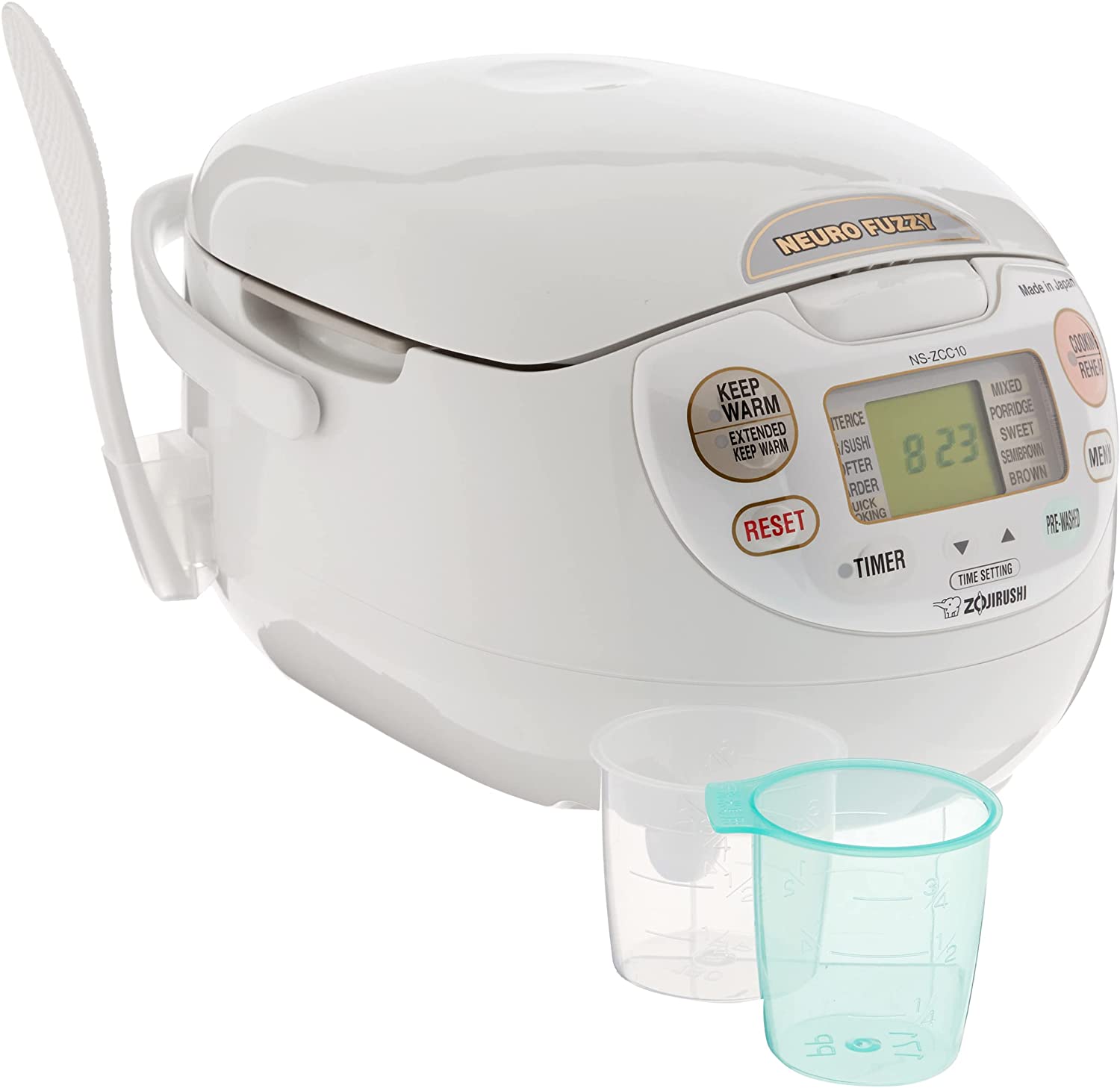 Made in Japan Neuro Fuzzy Rice Cooker, 5.5-Cup, Premium White