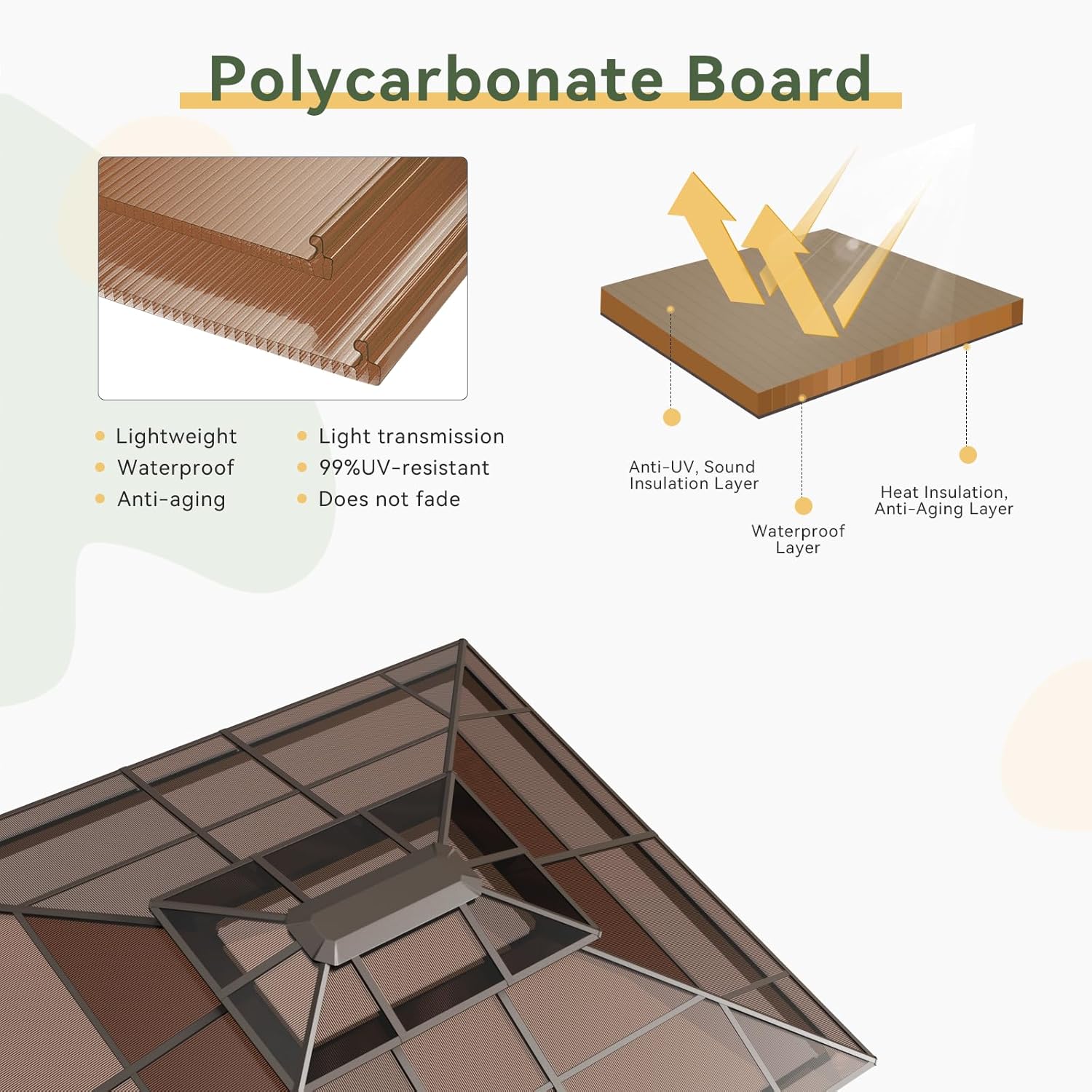 12’X10′ Hardtop Gazebo with Curtains and Netting