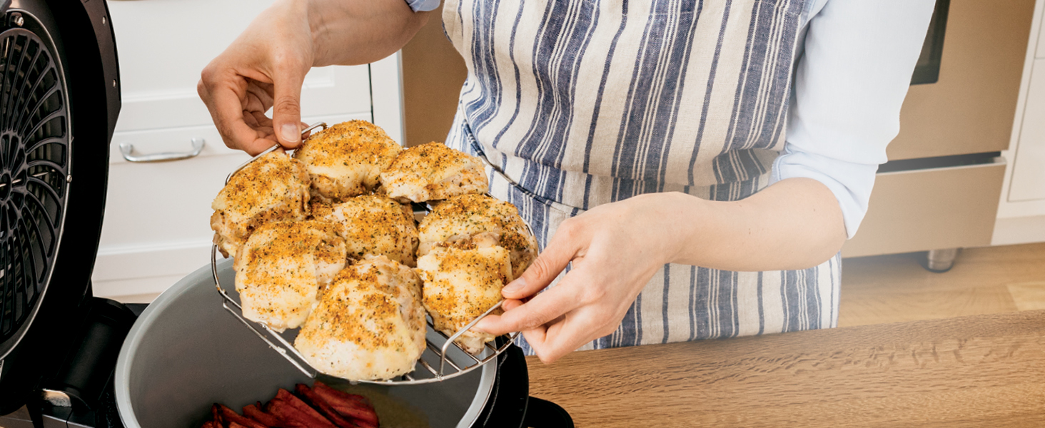 broil rack, broil food, broiled chicken
