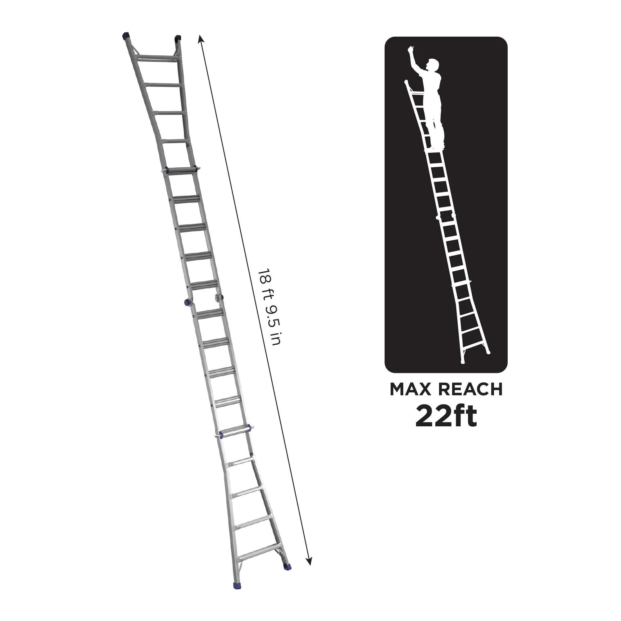 22 Ft. Height Multi-Position Ladder
