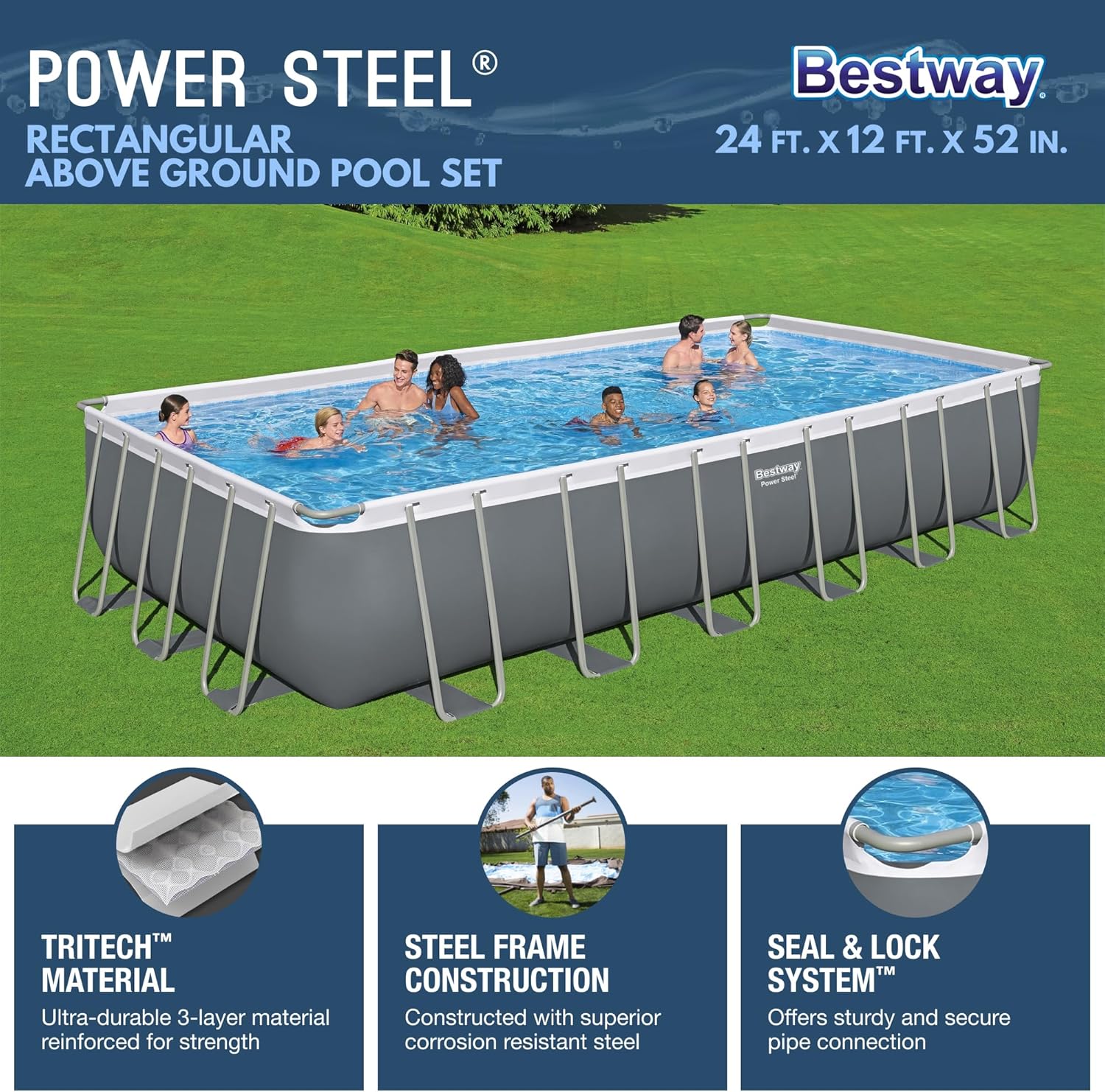 Bestway Oval Above Ground Pool Set (10' x 6'7